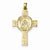 14k Gold Cross w/St Anthony Medal Pendant, Pendants for Necklace
