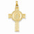 14k Gold Cross w/St. Jude Medal Pendant, Pendants for Necklace