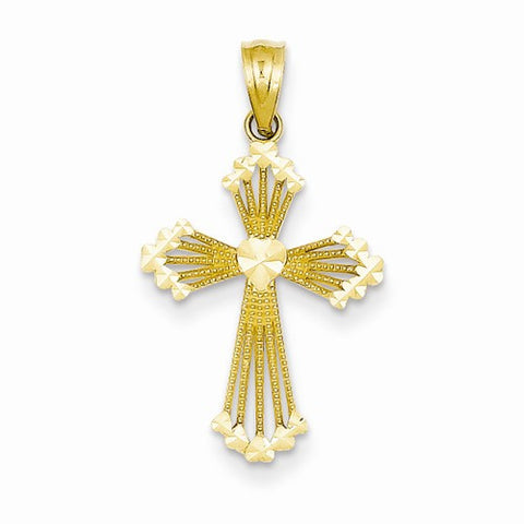 14k Gold Passion Cross Pendant, Appealing Pendants for Necklace
