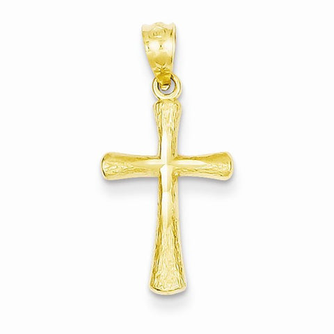 14k Gold Diamond-cut Cross Pendant, Dazzling Pendants for Necklace