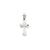 Budded Cross Charm in 14k White Gold