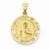 14k Gold Sacred Heart of Jesus Medal Round Pendant, Pendants for Necklace