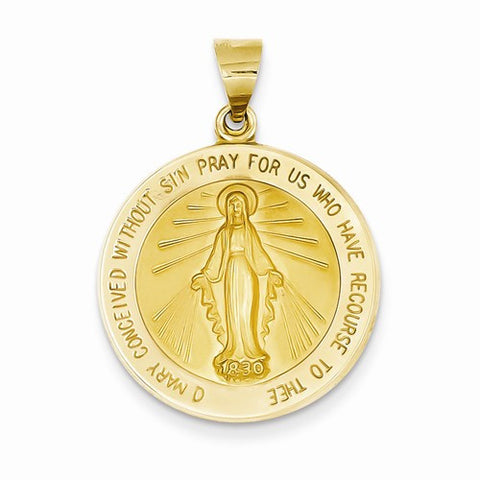 14k Gold Miraculous Medal Pendant, Exquisite Pendants for Necklace