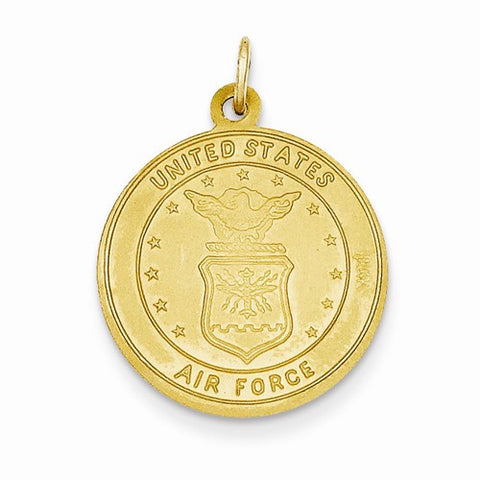 14k Gold US Air Force Saint Christopher Medal Pendant, Pendants for Necklace