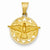 14k Gold Holy Spirit Medal Round Pendant, Pendants for Necklace