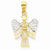 14k Gold w/Rhodium Angel pendant, Stylish Pendants for Necklace