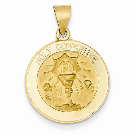 14k Gold Holy Communion Medal Pendant, Pendants for Necklace