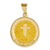 14k Gold Confirmation Medal Round Pendant, Pendants for Necklace