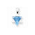 14k White Gold Blue Topaz Star of David Pendant, Pendants for Necklace