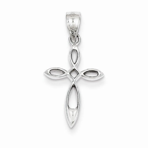 14k White Gold Cross pendant, Classy Pendants for Necklace