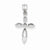 14k White Gold Cross pendant, Classy Pendants for Necklace