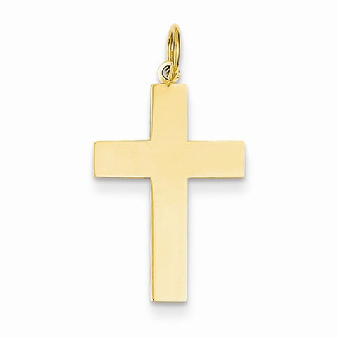 14k Gold Polished Cross Pendant, Dazzling Pendants for Necklace