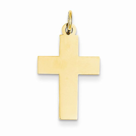14k Gold Polished Cross Pendant, Beautiful Pendants for Necklace