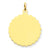 14k Gold Engravable Round Scalloped Disc Charm hide-image