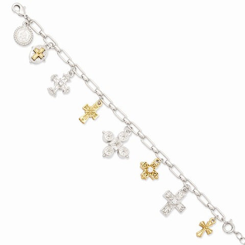 Gold-Tone & Silver-Tone Seven Cross Charm