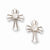 Silver-tone Crystal Cross Post Earrings