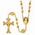 Gold-Tone Yellow Crystal & Enamel Rosary, 30 inch x 1.25mm, Jewelry Chains and Necklace