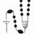 Silver-Tone Black Bead Papal Rosary, 32 inch x 0.75mm, Jewelry Chains and Necklace