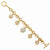 Gold-Tone Blue Crystal & Enamel Charm