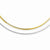 14K Yellow Gold Reversible White & Yellow Domed Omega Necklace