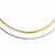 14K Yellow Gold Reversible White & Yellow Domed Omega Necklace
