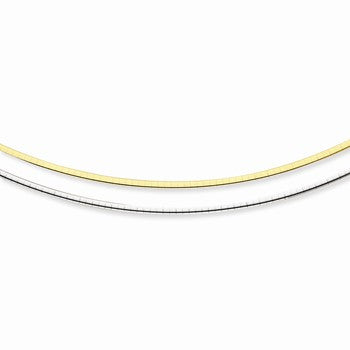 14K Two-Tone Reversible Omega Necklace