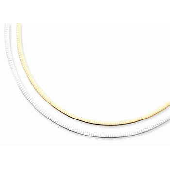 14K Two-Tone Lt Reversible Omega Necklace