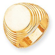 14k Yellow Gold Men's Signet Ring