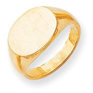 14k Yellow Gold Men's Signet Ring