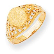 14k Yellow Gold Signet Ring