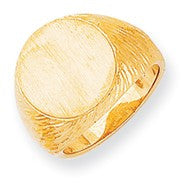 14k Yellow Gold Men's Signet Ring
