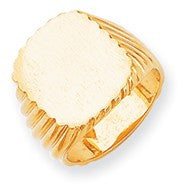 14k Yellow Gold Men's Signet Ring