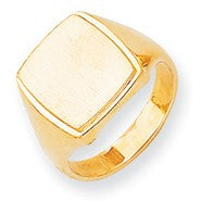 14k Yellow Gold Men's Signet Ring