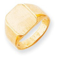 14k Yellow Gold Men's Signet Ring
