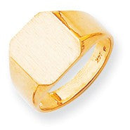 14k Yellow Gold Men's Signet Ring