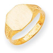 14k Yellow Gold Signet Ring