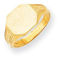 14k Yellow Gold Signet Ring
