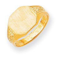 14k Yellow Gold Signet Ring