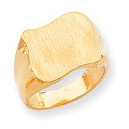 14k Yellow Gold Men's Signet Ring