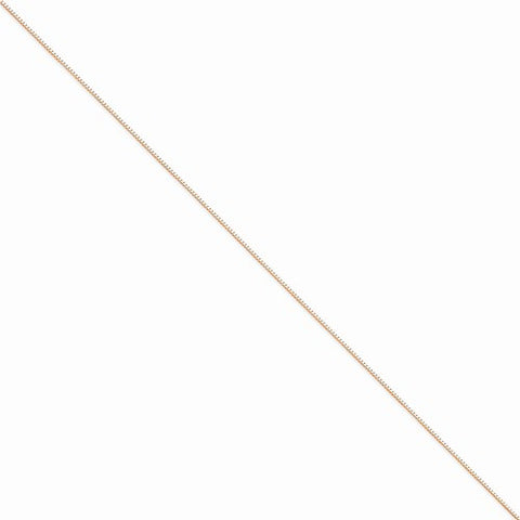 14K Rose Gold Box Link Chain Bracelet