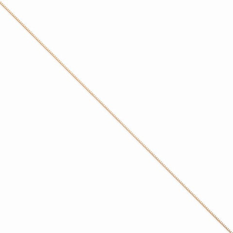 14K Rose Gold Box Link Chain Bracelet