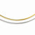 Sterling Silver & Gold-Plated Reversible Adjustable Ustable Omega, 16 inch x 2mm, w/2 inch extension