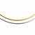 Sterling Silver & Gold-Plated Reversible Adjustable Ustable Omega, 16 inch x 4mm, w/2 inch extension