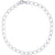 Long Link Charm Bracelet in Sterling Silver, 8 inch