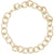 Rolo Charm Bracelet in Sterling Gold Plated, 8 inch