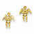 14k Yellow Gold Polished Diamond-Cut Angel Earrings