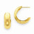 14k Yellow Gold Polished 6.5mm J-Hoop Earrings