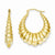14k Yellow Gold Polished Scalloped Hollow Hoop Earrings