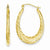 14k Yellow Gold Polished Twisted Oval Hollow Hoop Earrings