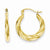14k Yellow Gold Polished Twisted Hollow Hoop Earrings